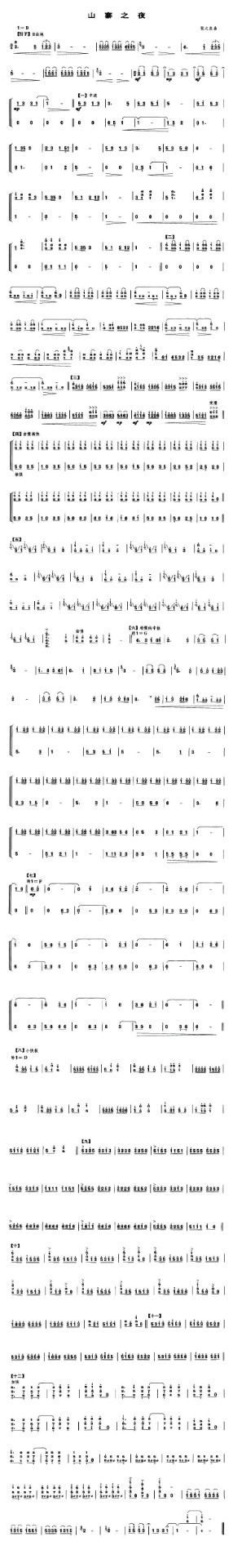 Shanzhai Night（sheng sheet music）