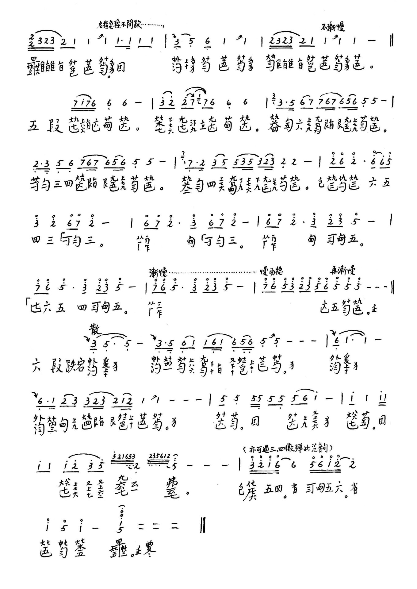 Roland Water（guqin sheet music）