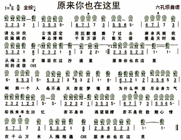 原来你也在这里的简谱图片