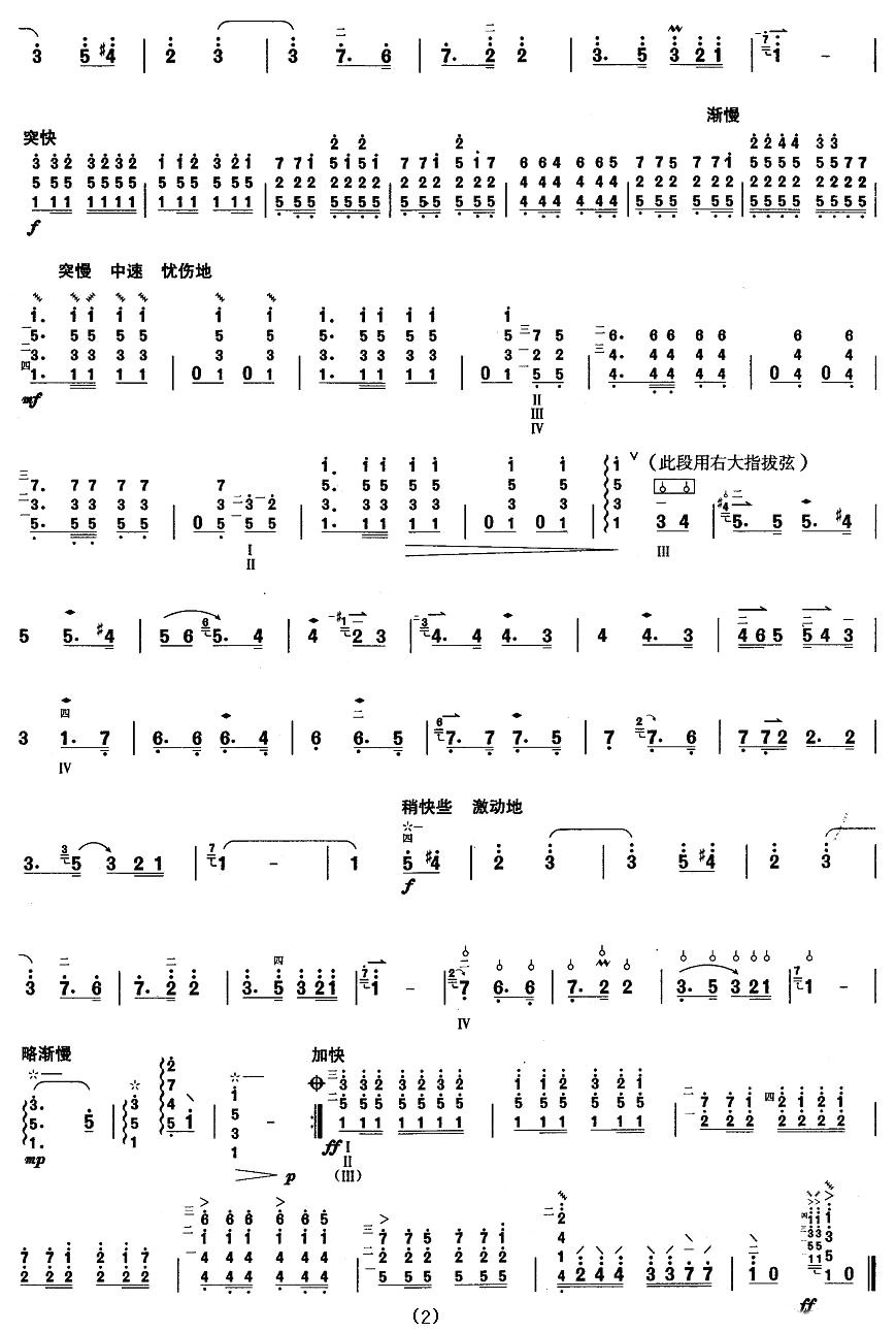 we will be together forever（liuqin sheet music）