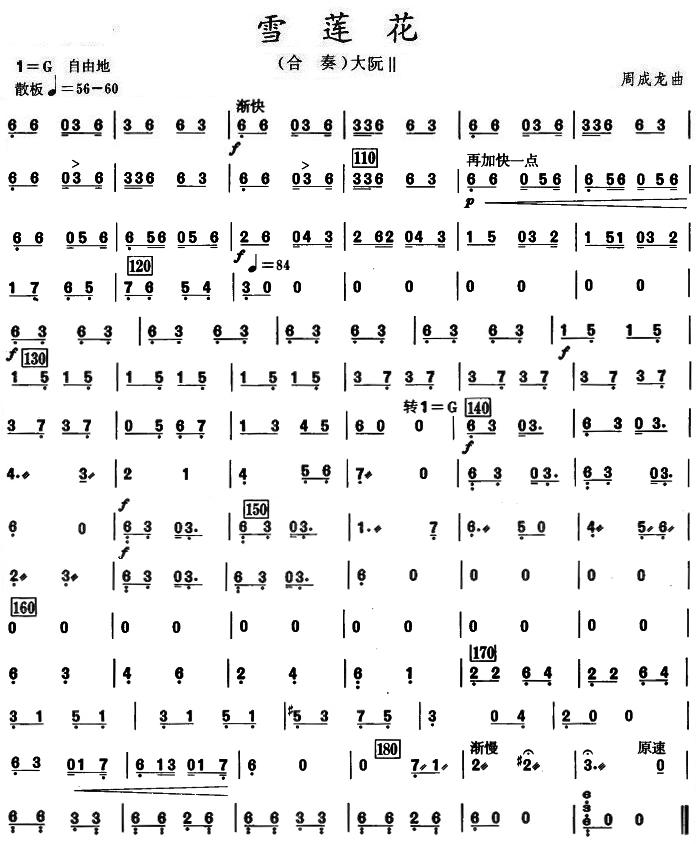 Snow Lotus (Da Nguyen)（daruan sheet music）