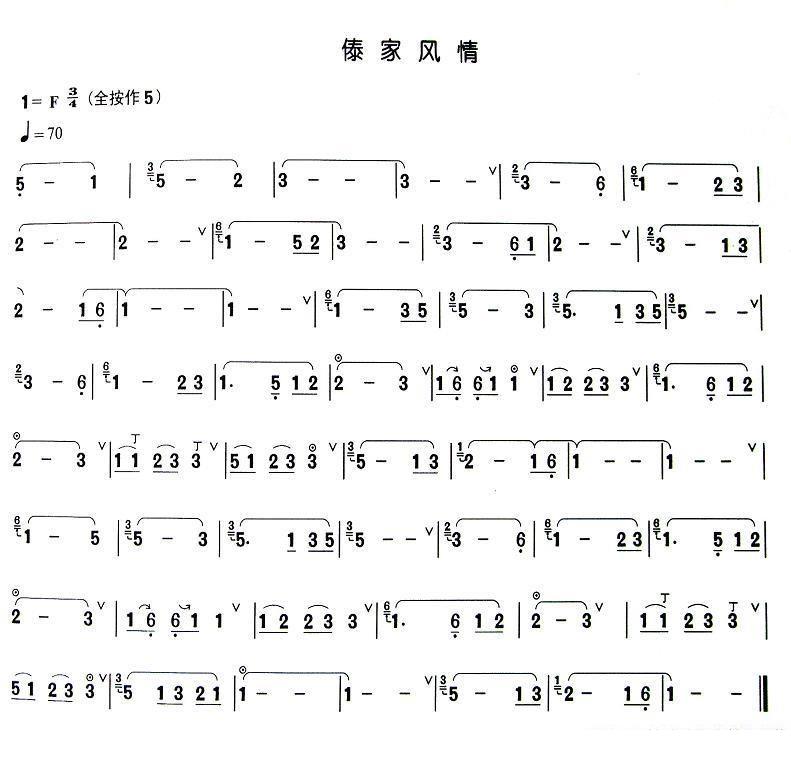 Dai style（hulusi sheet music）