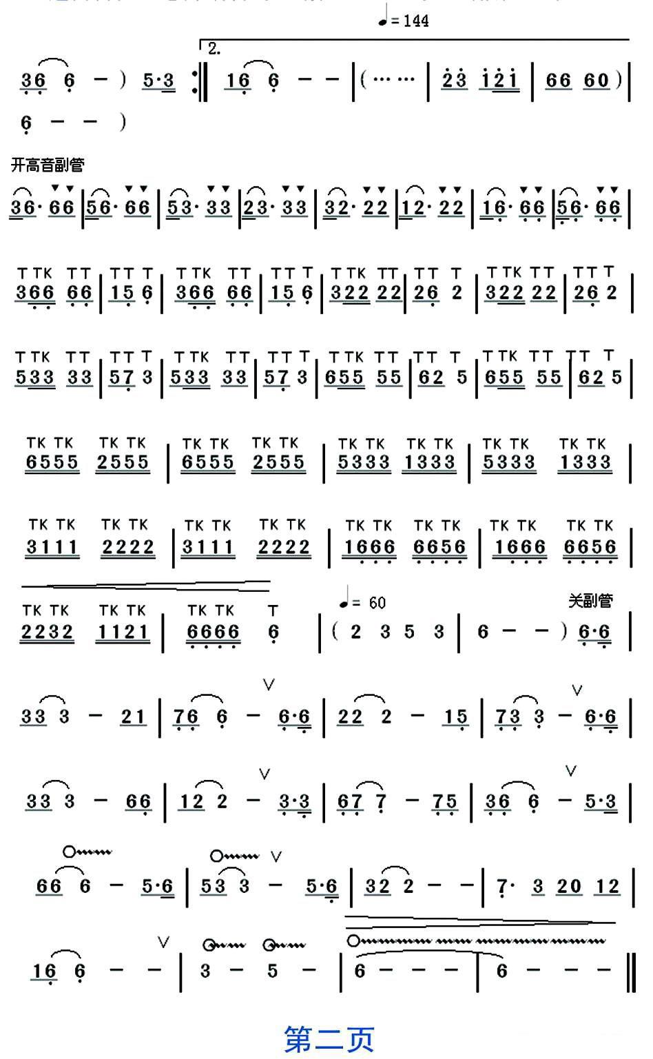 Love in Yi Township（hulusi sheet music）