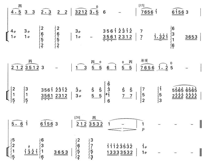 Pastoral Spring (Dulcimer)（yangqin sheet music）