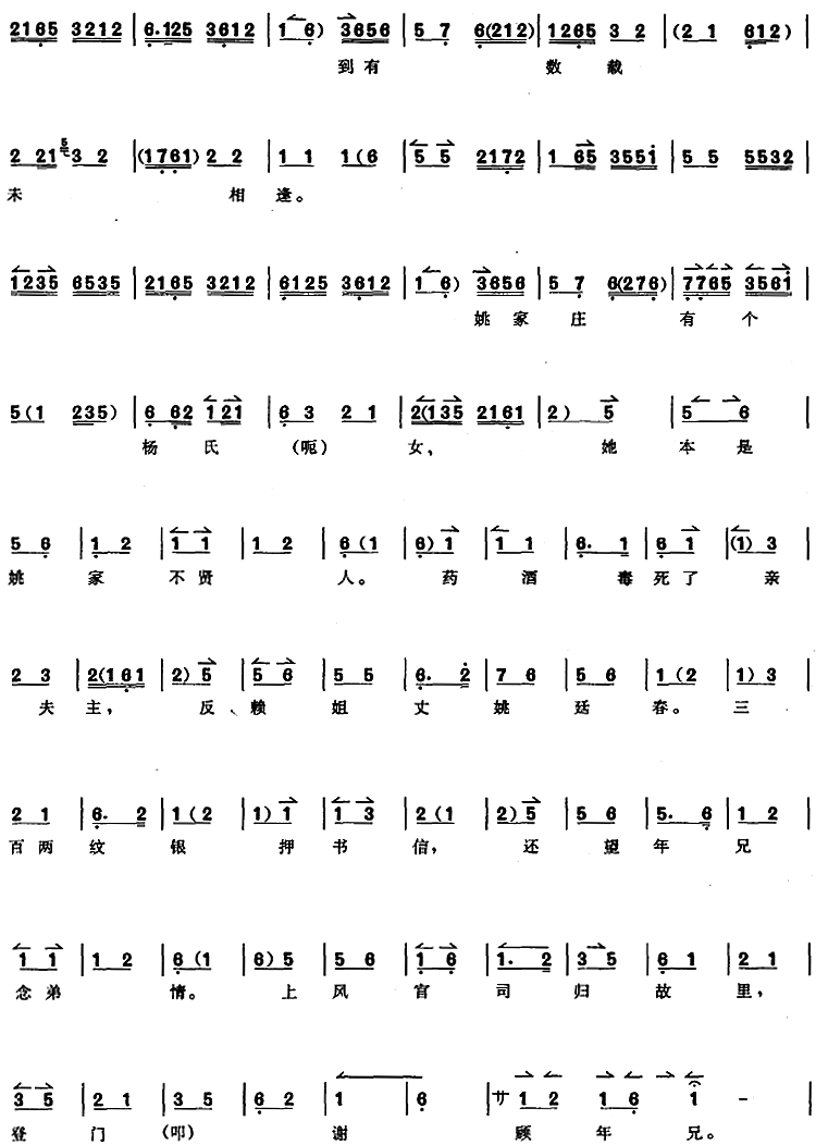 four jinshi（jinghu sheet music）