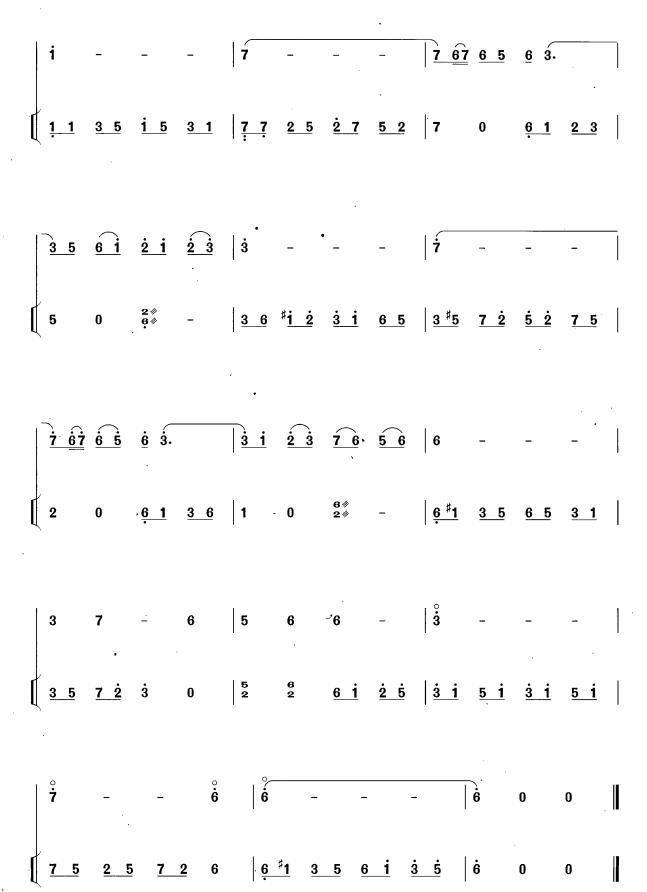 A thousand miles（yangqin sheet music）