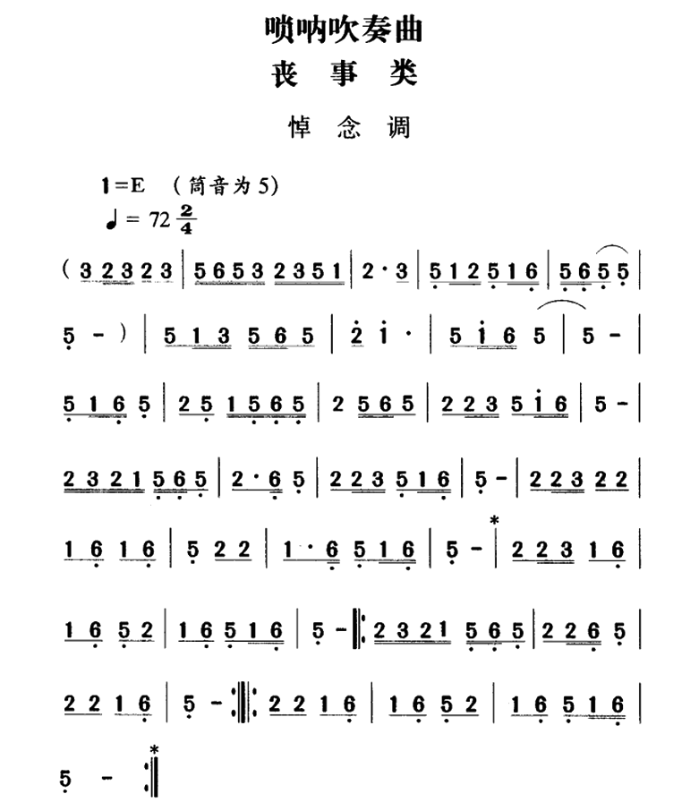 Funeral (Mourning)（miaozusuona sheet music）