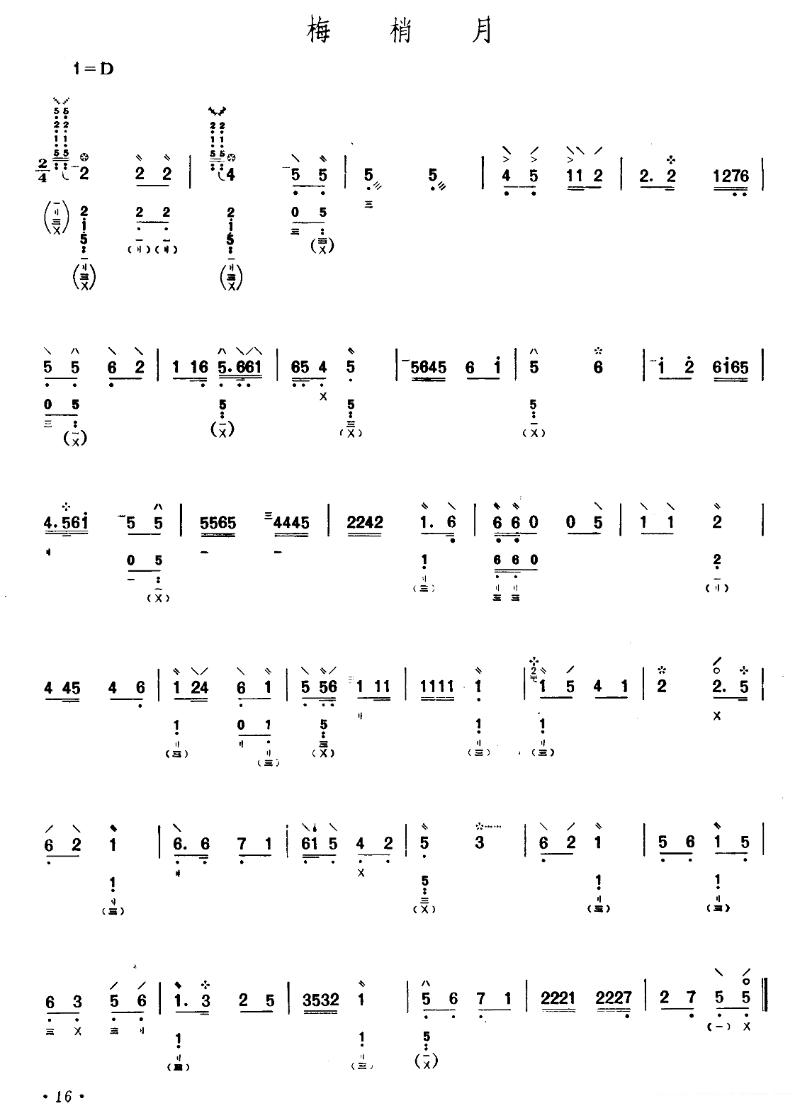 Mei Shaoyue（pipa sheet music）