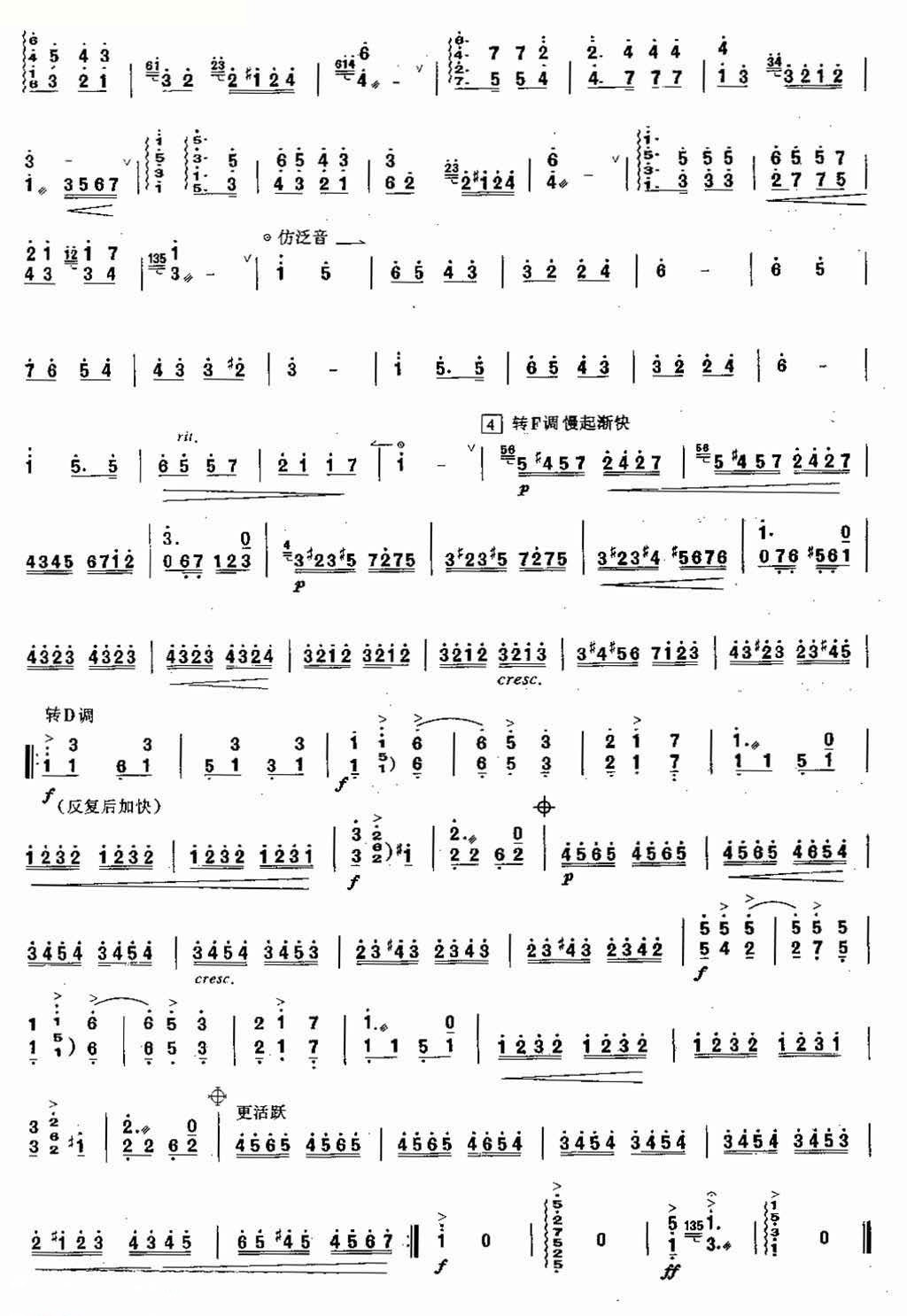 Chaldas (Dulcimer)（yangqin sheet music）