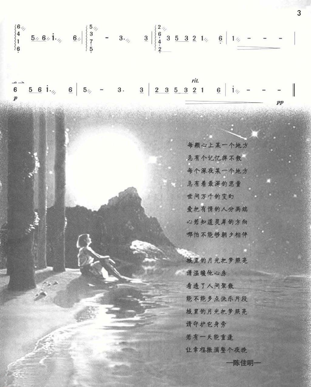 Moonlight in the City (Dulcimer)（yangqin sheet music）