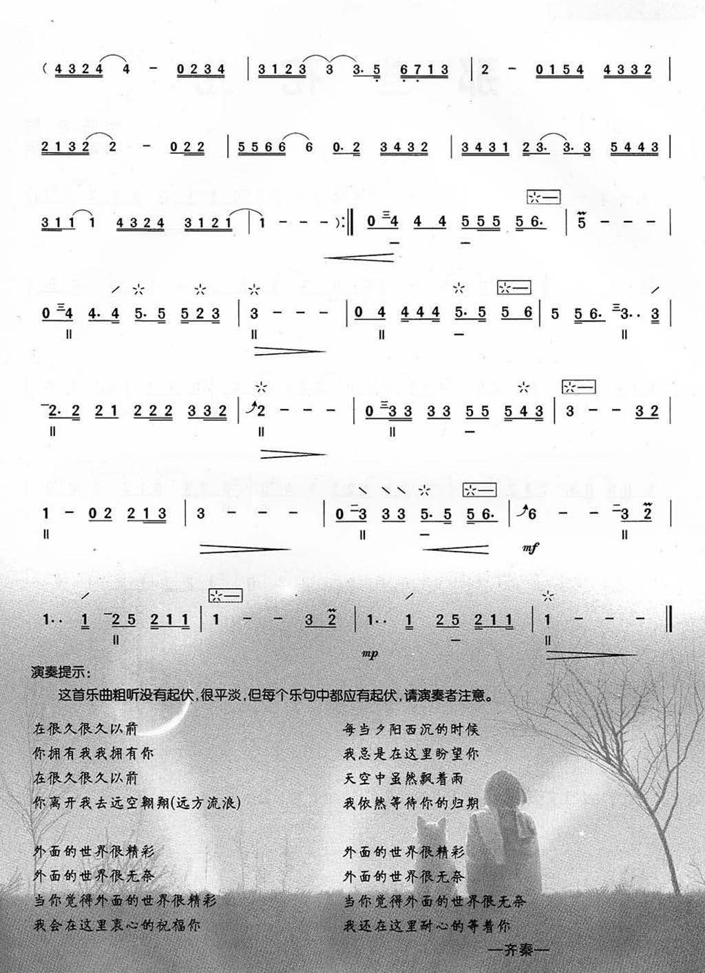 outside world（liuqin sheet music）