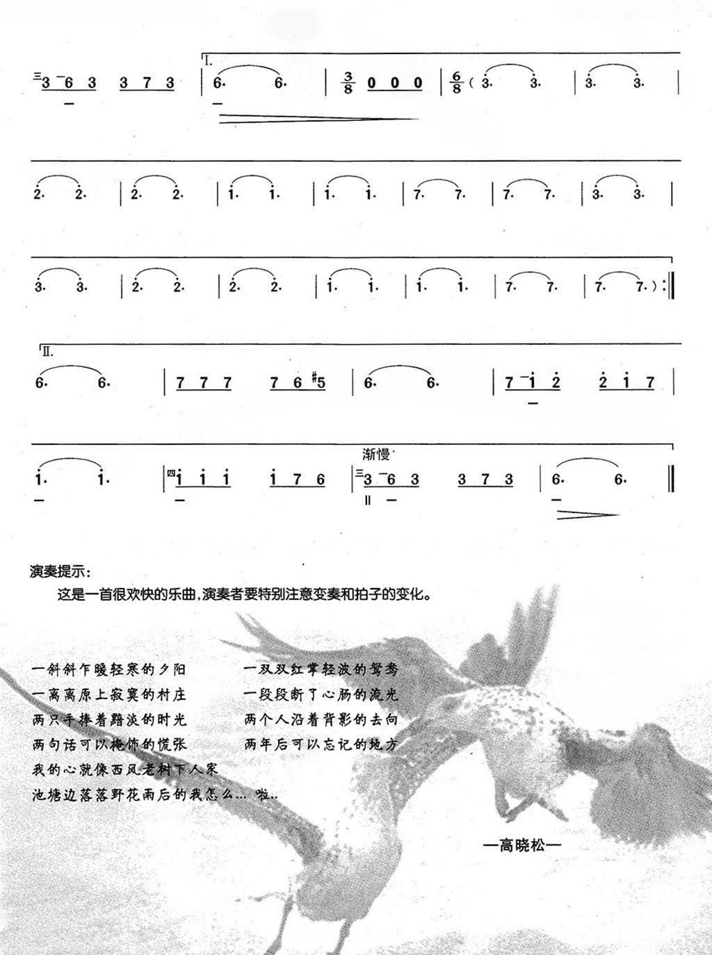 b minor after rain（liuqin sheet music）