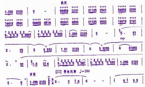 The Wujiang River is singing happily（dizi sheet music）