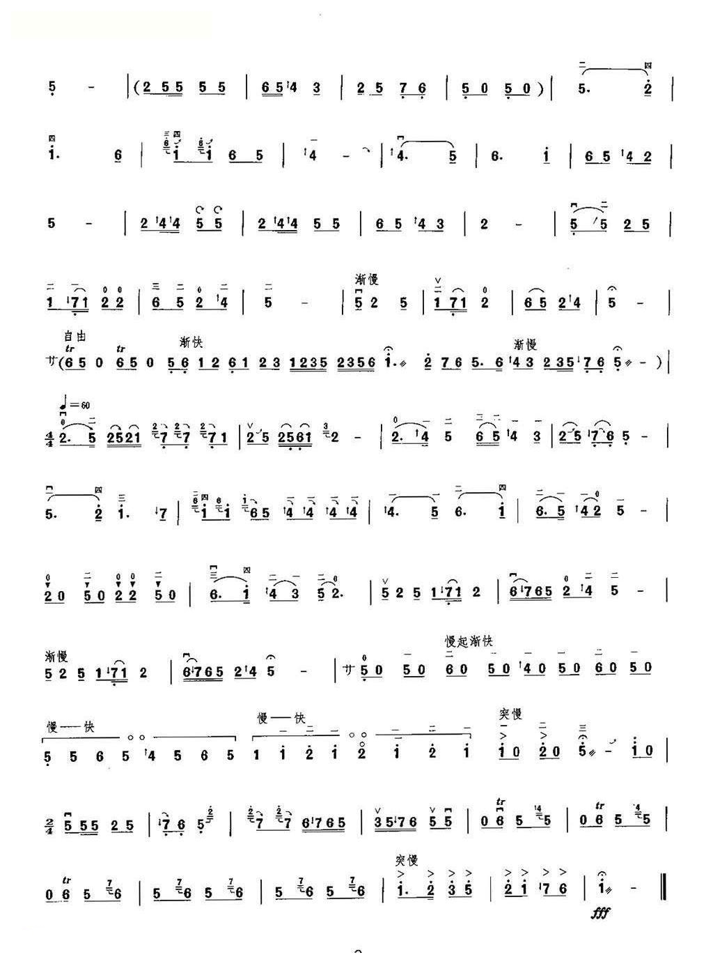 Western Henan tune（banhu sheet music）