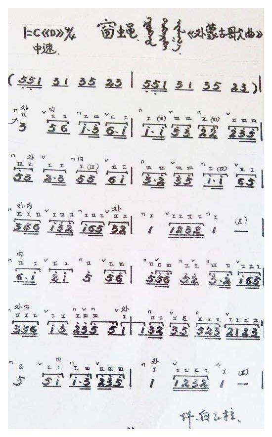 Window fly（matouqin sheet music）