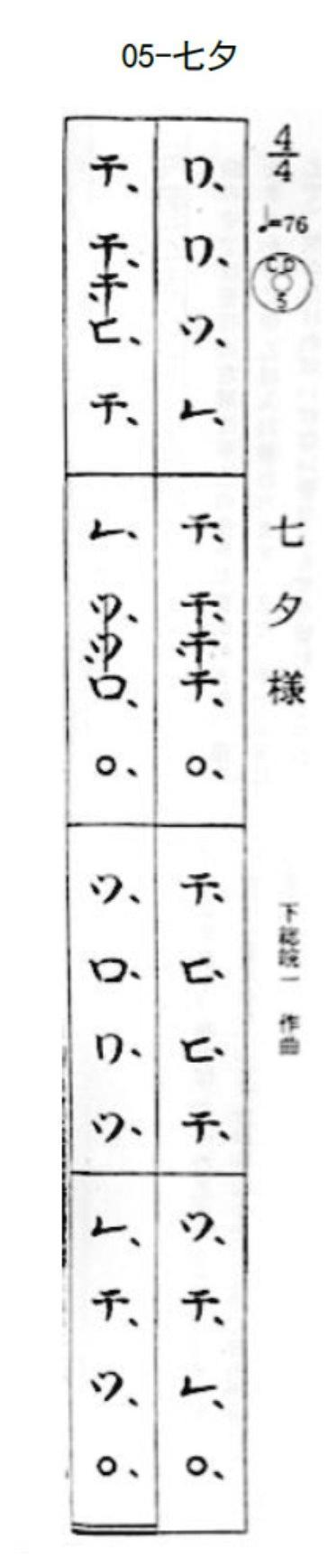 The seventh Evening of the seventh Moon（chiba sheet music）