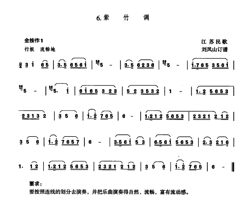 紫竹调（葫芦丝）（葫芦丝谱）