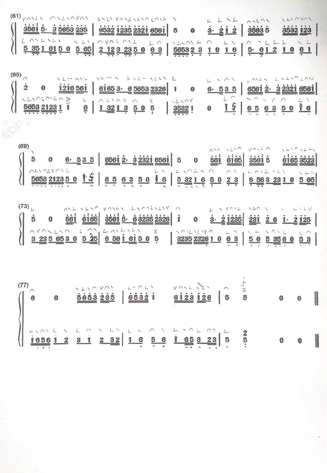 The shepherd boy Piccolo（guzheng sheet music）