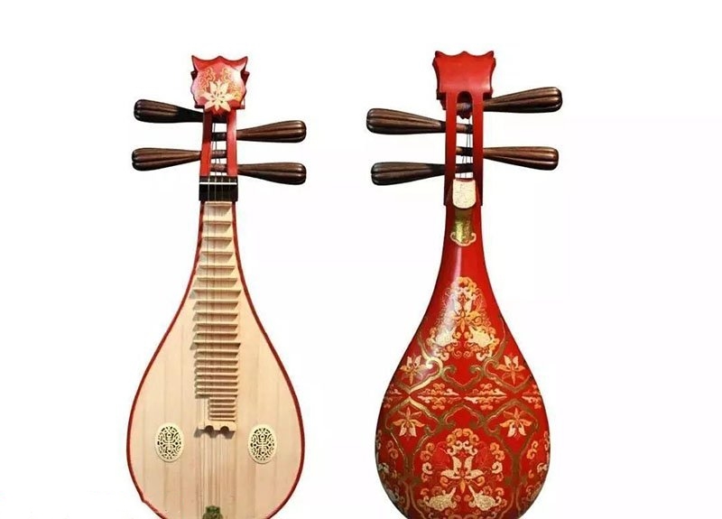 The shape of the two-stringed liuqin