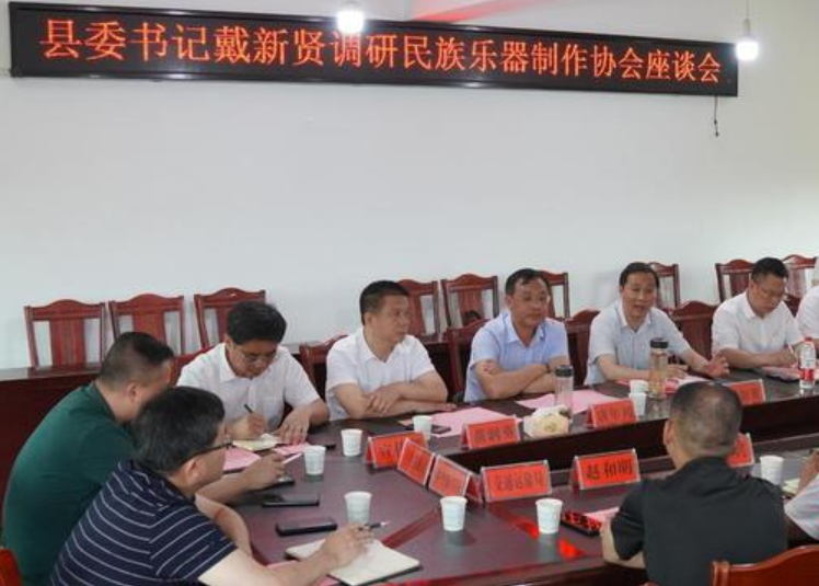 Dai Xinxian, Secretary of the County Party Committee, emphasized: Revitalize the national musical instrument industry and play the strongest sound of Hengshan's development